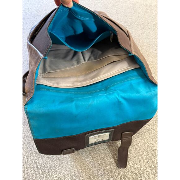 KNOMO London Hudson Men's Brown Leather Business‎ Backpack - Picture 7 of 12